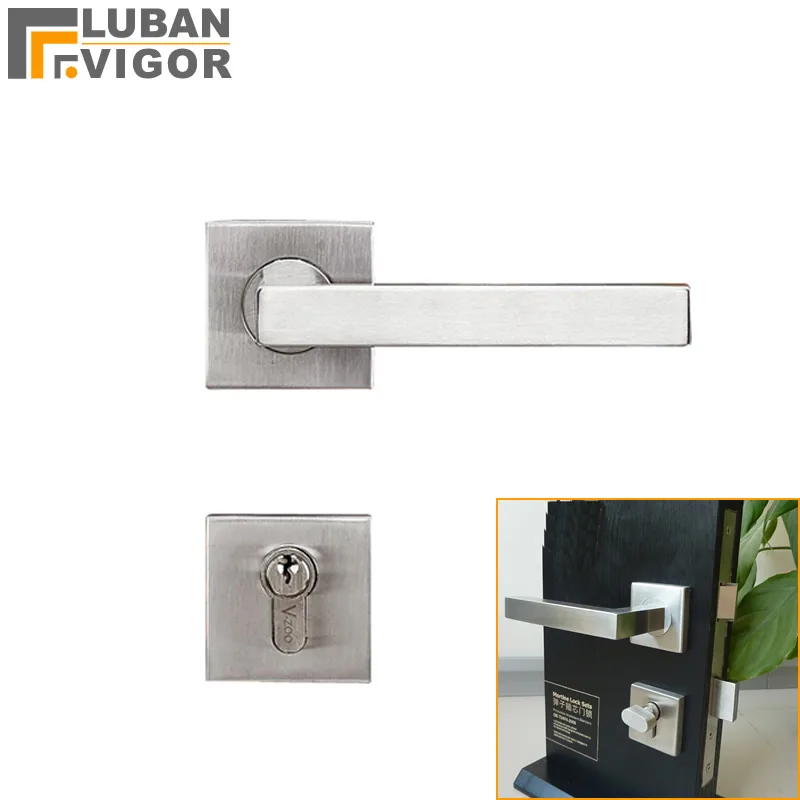 

Часы с квадратной дверью, из натуральной нержавеющей стали, для дома, замки в ручках наборов