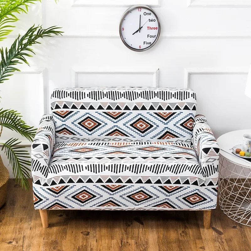 Чехол для дивана эластичный из полиэстера и спандекса всесезонный|Чехлы диванов|