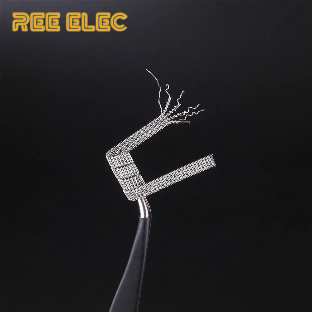 REE ELEC NI80 готовая катушка 4 ядра шатающийся плавленый Clapton катушка 0.12ohm Rda распылитель высокого класса предварительно изготовленная катушка для электронной сигареты
