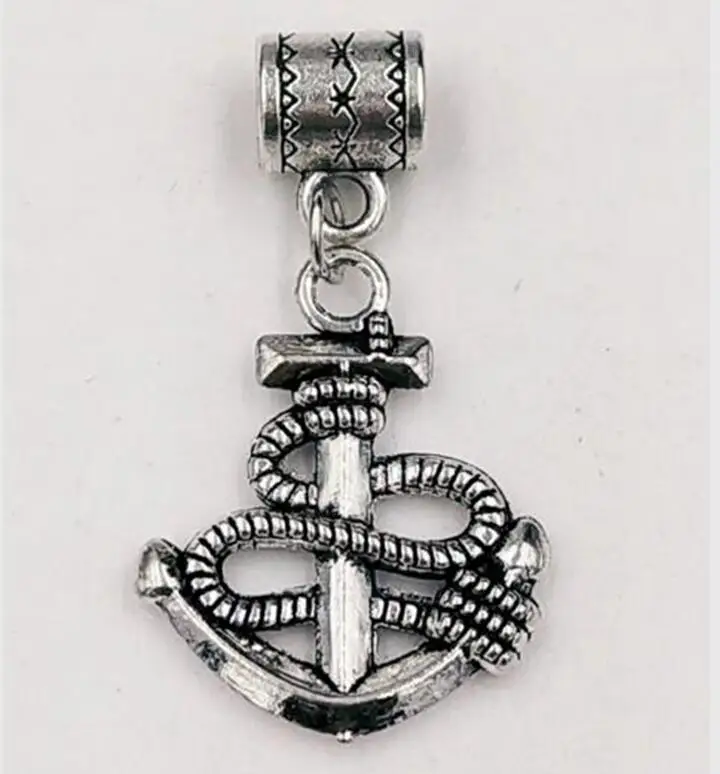 Винтажные подвески для ожерелья браслета ювелирных изделий 25 шт.|silver anchors|fish