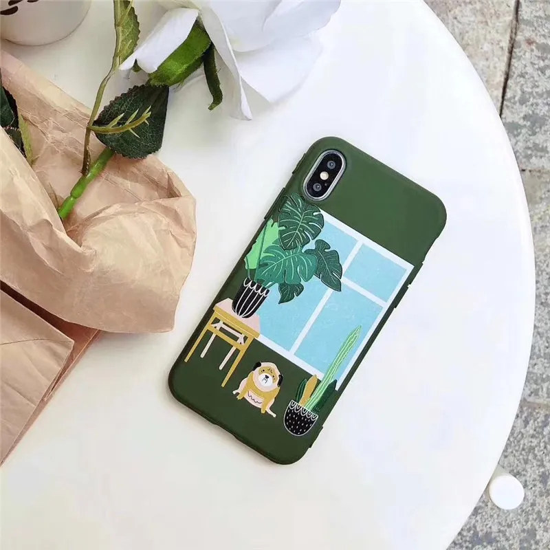 LUDI милый мультяшный чехол для телефона в форме кактуса iPhone 7 7Plus простые буквы
