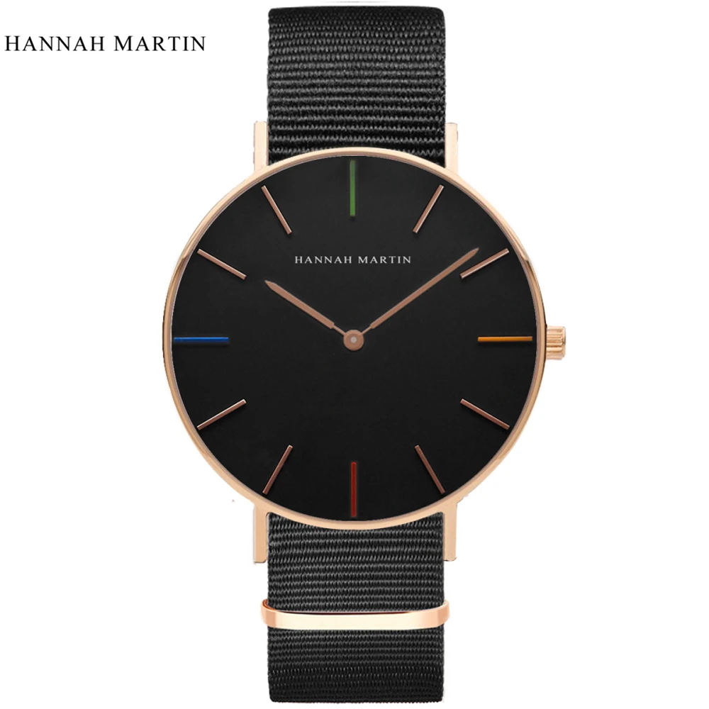 Часы Hannah Martin мужские модные простые с нейлоновым ремешком|hombre|hombre reloj |