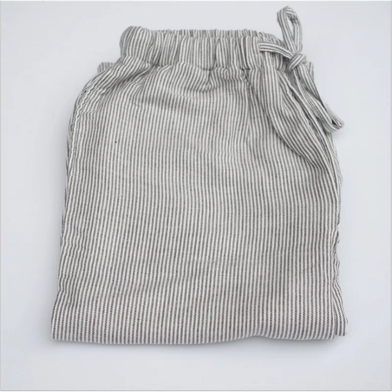 Сезон весна осень Мужская 100% хлопчатобумажной пряжи мужские Пижамные штаны для