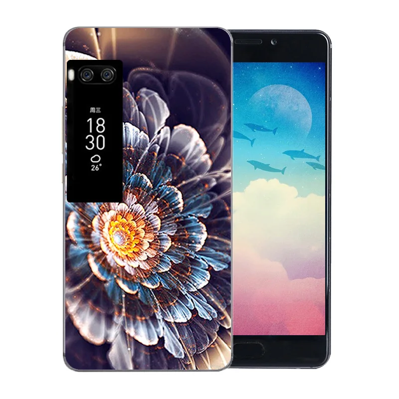 Back Cover Color Design 5.7 inch Phone Cases for Meizu Pro7 Plus Transparent Soft TPU Silicone Pro 7 Fundas Coque |
