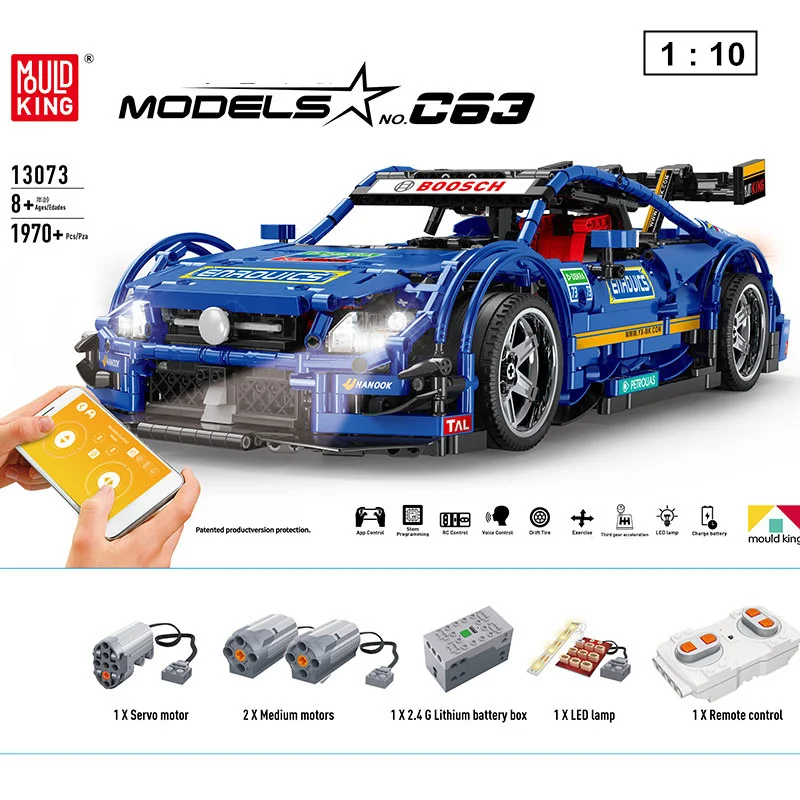Серия C63 technology 13073 1970 шт. совместимый с Legoinglys MOC 6687 приложение для программирования
