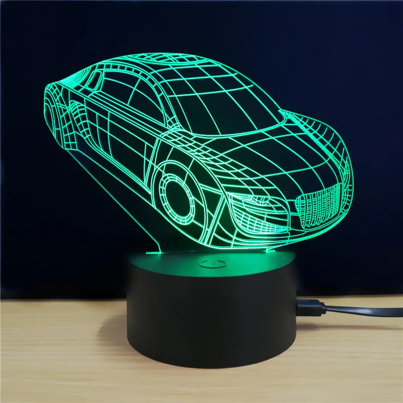 Автомобильный 3D светодиодный светильник акриловый знак домашний декор