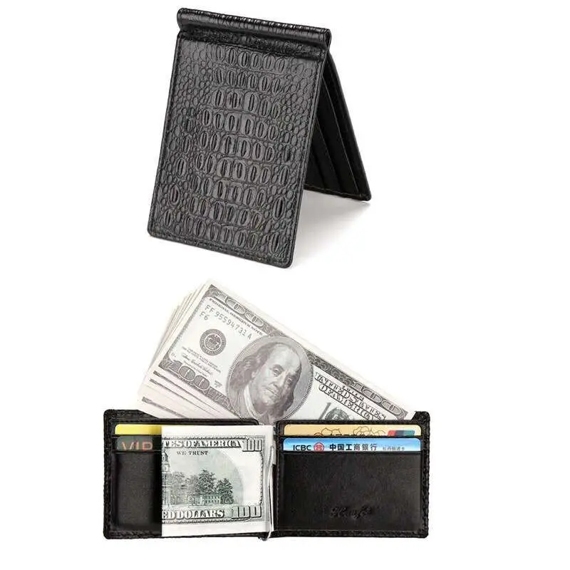 Кошелек для кредитных карт с металлическим зажимом и держателем короткий