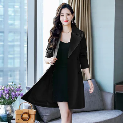 

Dust coat in the women's long 2018 ms dignified atmosphere coat coat over-the-knee new coat
