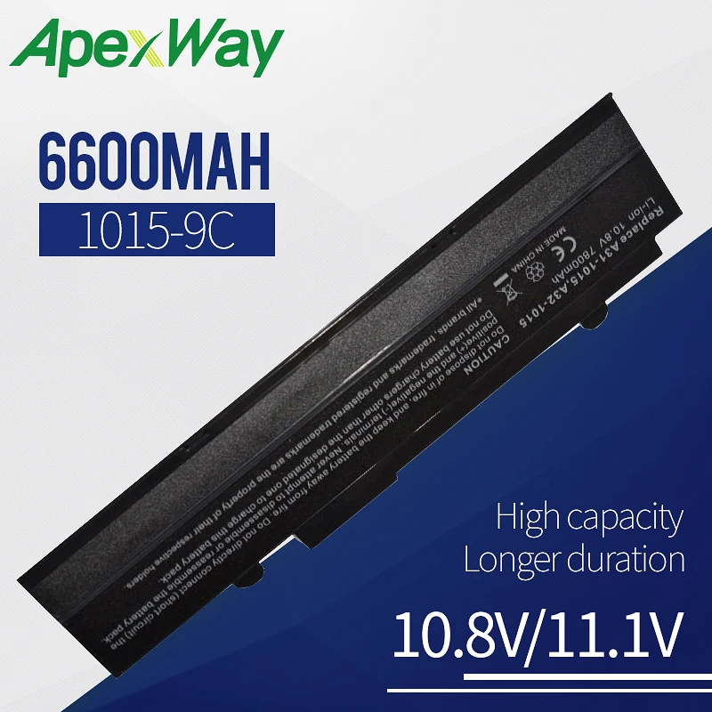 

6600mAh laptop battery for Asus A31-1015 A32-1015 AL31-1015 PL32-1015 Eee PC 1011 1015 1016 1215 R011 R051