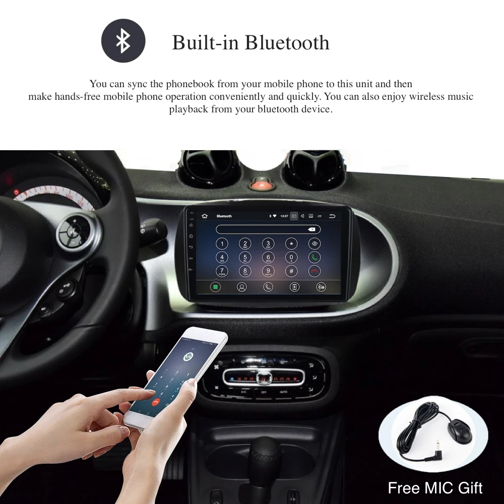Android 8 0 автомобильный стерео для Mercedes Benz Smart ForTwo C453 A453 W453 2016 2017 2018 JBL GPS навигация Wifi