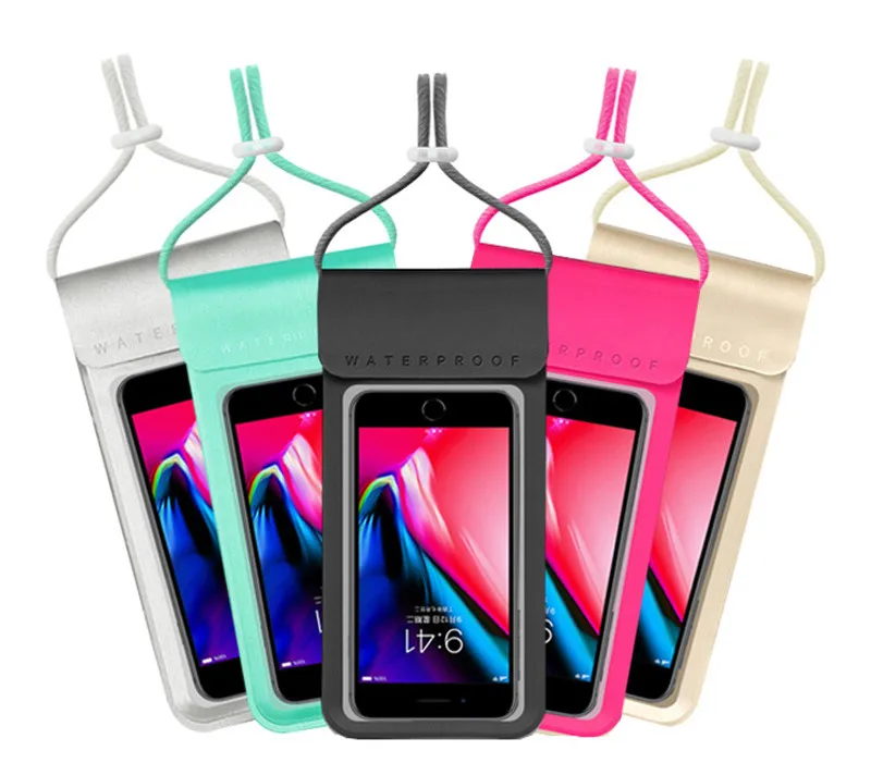 6.0 Waterproof Phone Case Cover Touchscreen Cellphone Dry Diving Bag Pouch with Neck Strap for iPhone Xiaomi Samsung Meizu