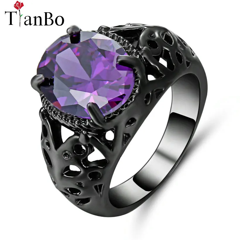 Женское кольцо с фиолетовым/оливковым цирконом Размер 8|fashion rings for women|rings womenrings women
