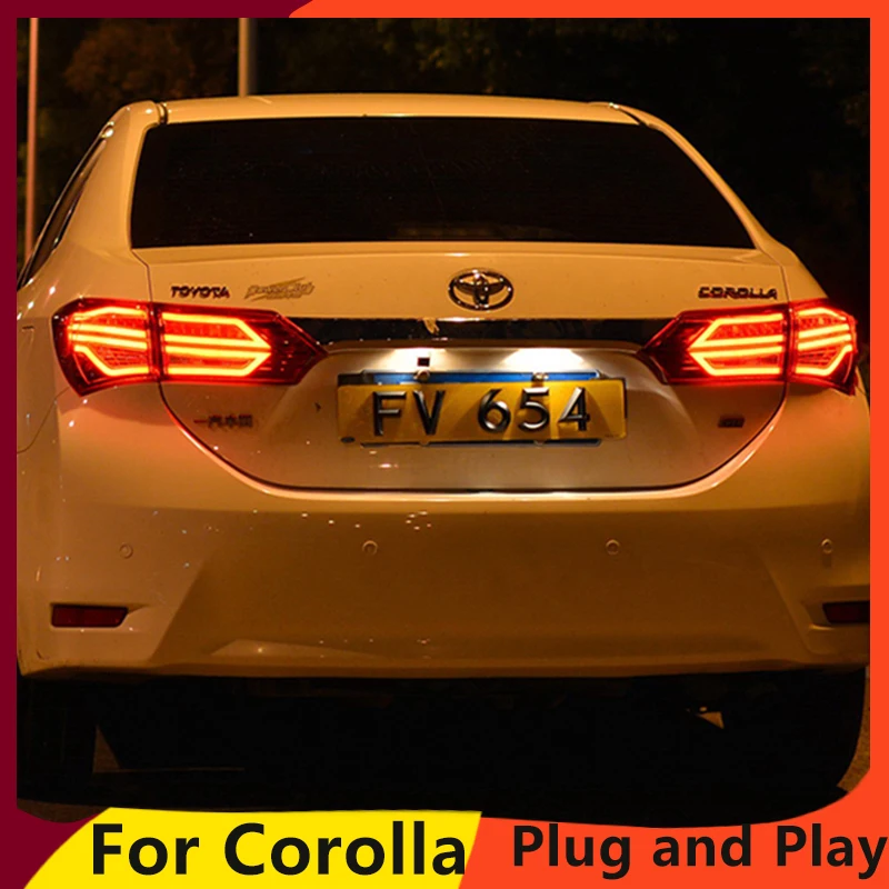 KOWELL- для toyota Corolla светодиодный задний фонарь автомобильный Стайлинг багажная лампа сигнал+ тормоз+ Обратный парковочный свет