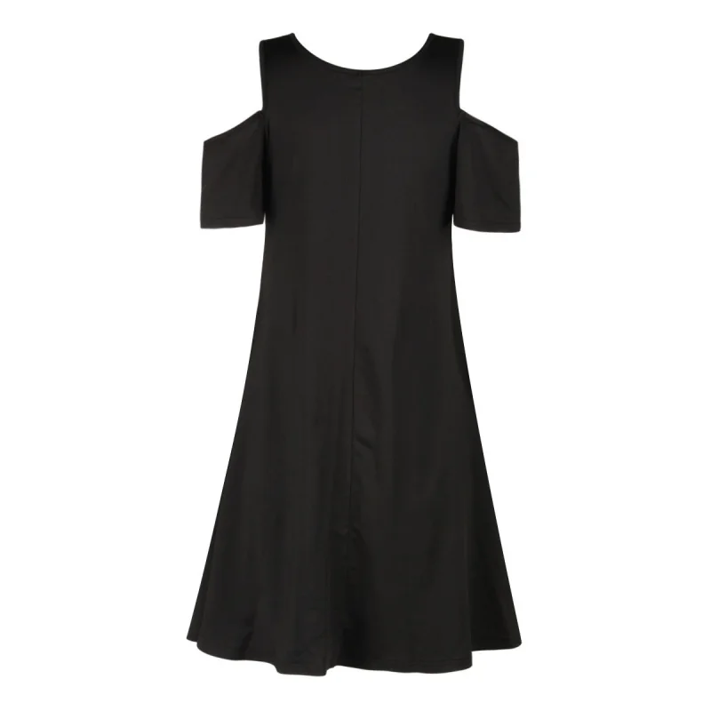 ChristmasFashion 3D Printe Christmas Dresses Women's Clothing New Year Loose Short Sleeve Black Off Shoulder Sexy Mini Dress | Женская