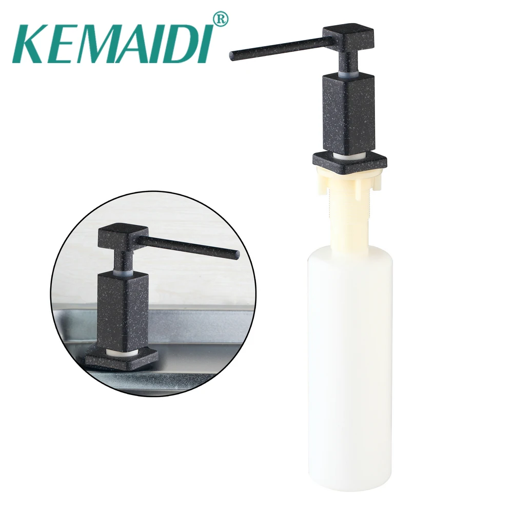

KEMAIDI Plastic Black Single Liquid Soap Dispensers Replacement Hand Soap Dispenser Soap Box for Washing Hands/Dishes