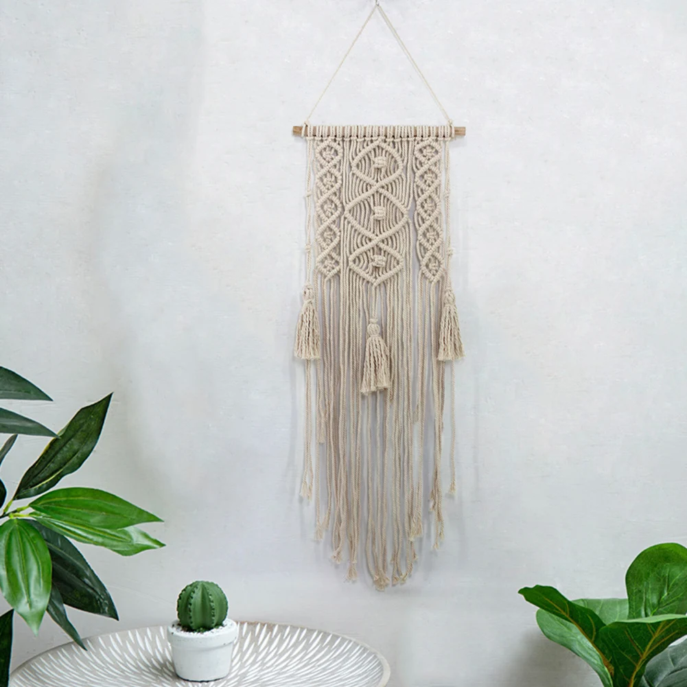 Vintage Cotton Thread Art Handmade Home Woven Tapestry Craft Living Room Bohemian Wedding Gift Wall Hanging Decoration | Дом и сад