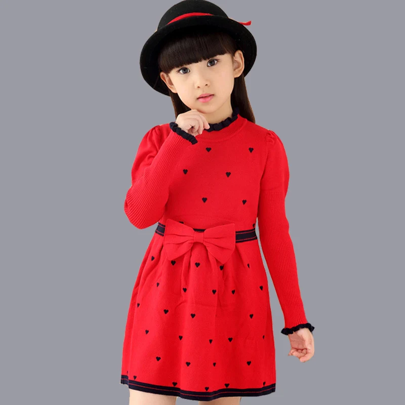 Платье для девочек осеннее платье с милым бантом принцессы одежда детей 2-2 вида