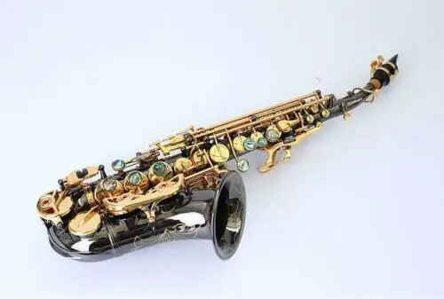 Маленький изогнутый никелированный Золотой Сопрано саксофон Bb Sax мундштук с