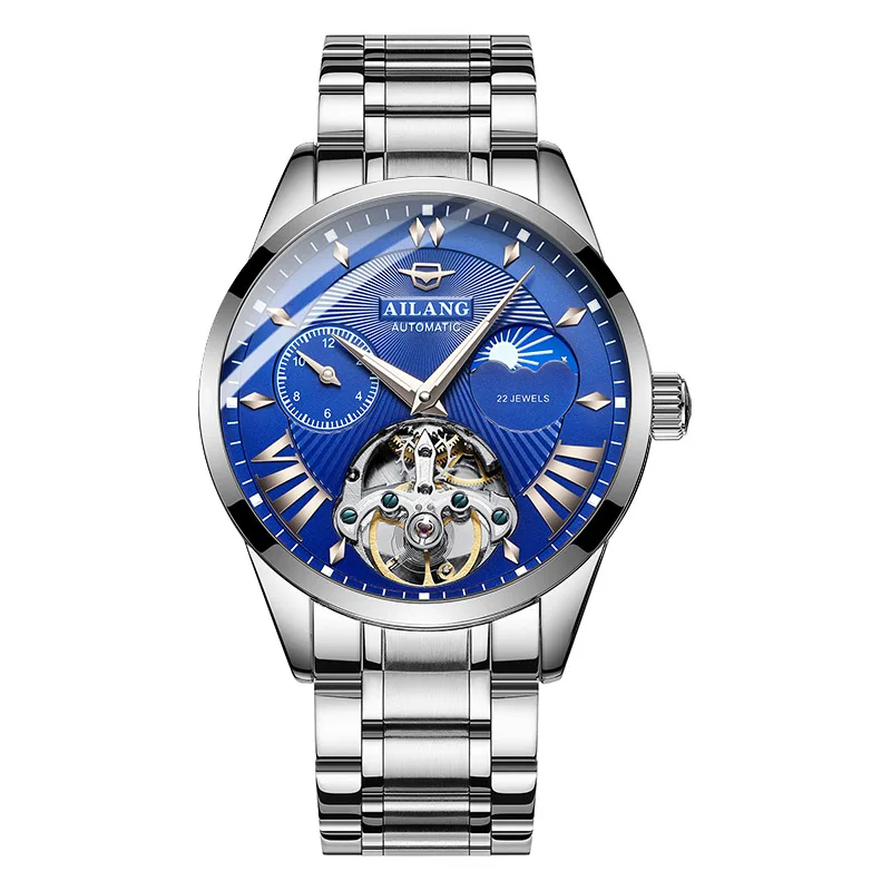 7 AILANG качественные мужские часы Tourbillon Мужские автоматические швейцарские дизельные часы мужские светящиеся водонепроницаем - Цвет: 7