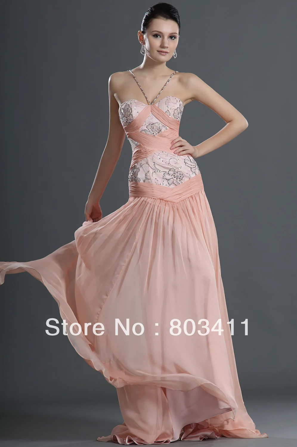 

Vintage Mermaid Pageant Dress Fashion Spaghetti Strap Sweetheart Neckline Pink Evening Dress