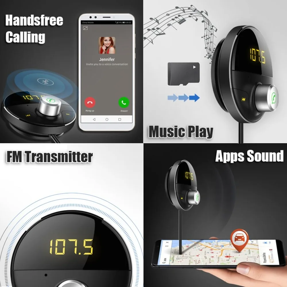 Hy62 Автомобильный MP3-плеер центральная консоль Автомобильный Mp3 Bluetooth плеер Автомобильный Bluetooth Hands-Free Aux Выход