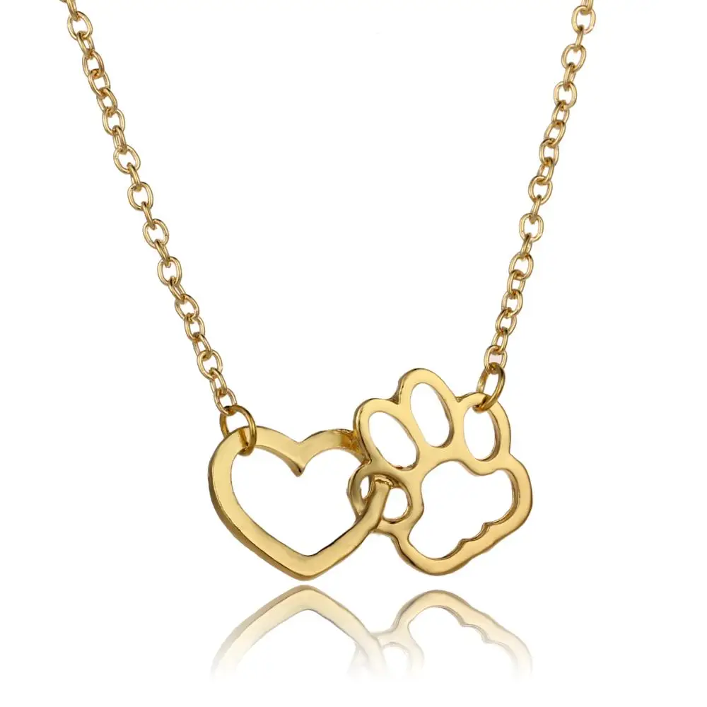 No Longer By My Side But Forever In Heart Charm Necklace Lovely Dogs Kitten Cat Paw Claw Pendant Jewelry Women Girls Gift Hot | Украшения и