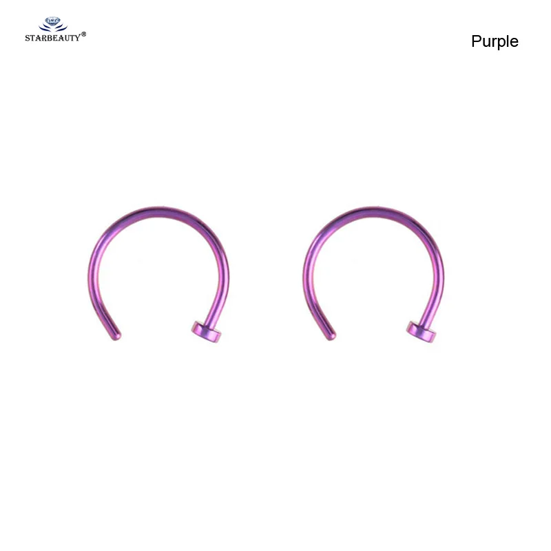 Starbeauty 2 шт./партия Поддельные Нос кольцо Labret искусственный губы кольцо ухо манжеты C клип поддельные пирсинг Спираль пирсинг для пупка поддельные серьги обруч