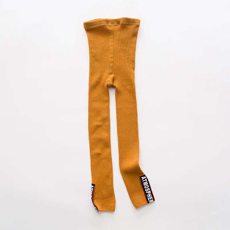 C556 Yellow Детские хлопковые леггинсы на осень-зиму для мальчиков и девочек, модные теплые штаны в полоску для малышей, высококачественные подарки, CN - Цвет: C556 Yellow