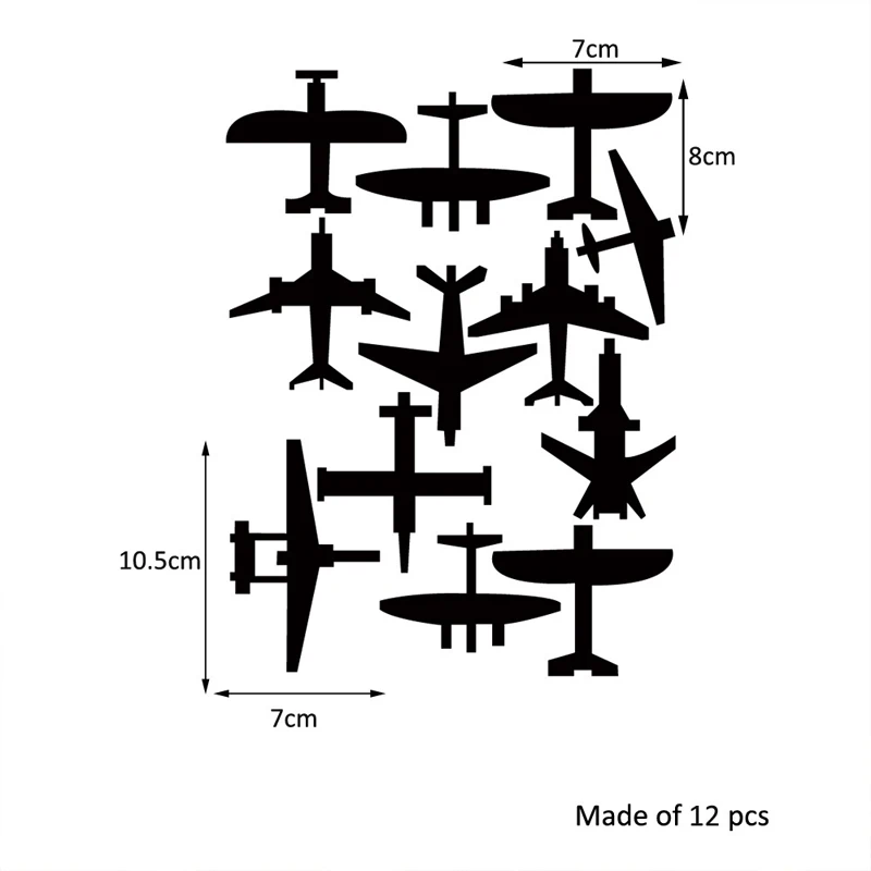 Мультяшный самолёт настенный стикер для детской комнаты дома гостиной спальни