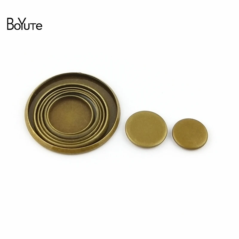BoYuTe (100 шт./лот) Круглый Кабошон 8 мм 10 12 14 16 18 20 25 база из старинной бронзы Diy пустой