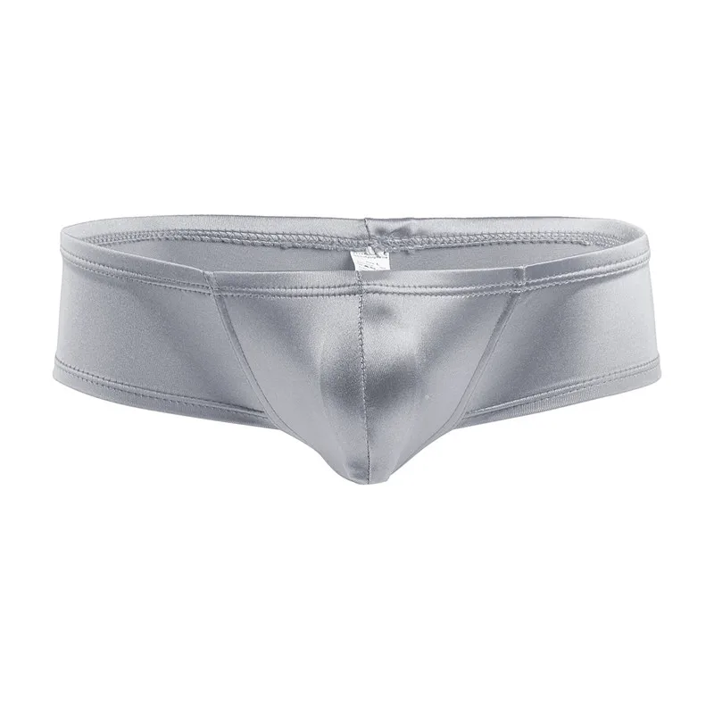 Silver-gray Мужская одежда для купания для геев, бикини, купальный костюм, низкая посадка, бикини, плавки, трусы, нижнее белье, Wetlook, Выпуклые Трусики, нижнее белье, стринги для плавания, ming Truck - Цвет: Silver-gray