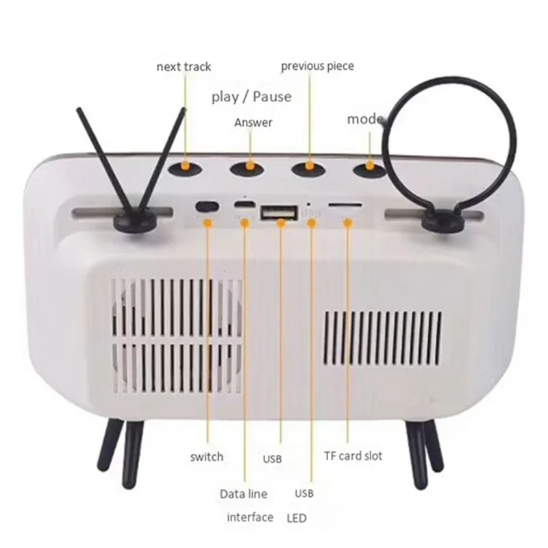 Портативный Bluetooth динамик для мобильный телефон держатель TF карта U диск вход
