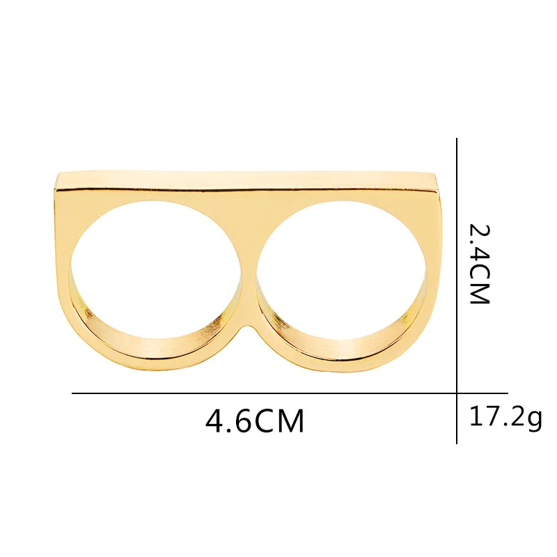New men's retro punk style exaggerated double finger ring personality selling fast | Украшения и аксессуары