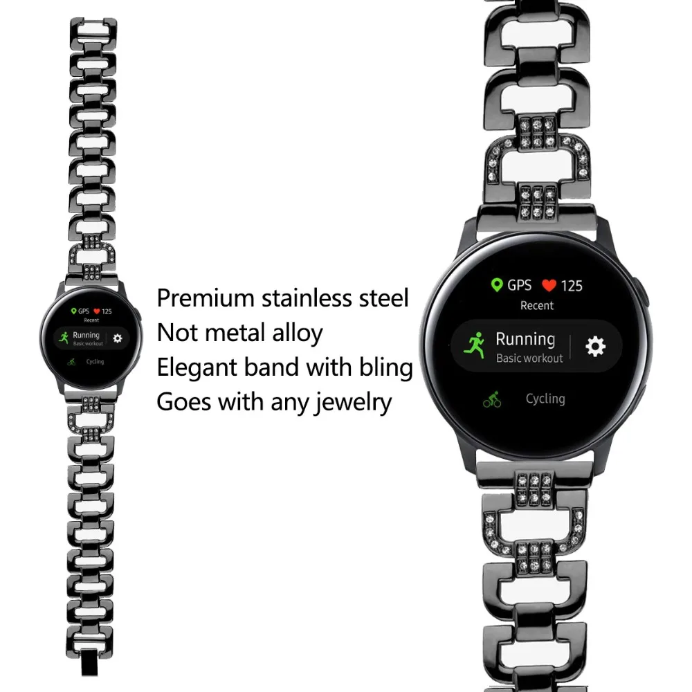 Ремешок для наручных часов 3 шт./лот Samsung Galaxy Watch Active защитный чехол из нержавеющей