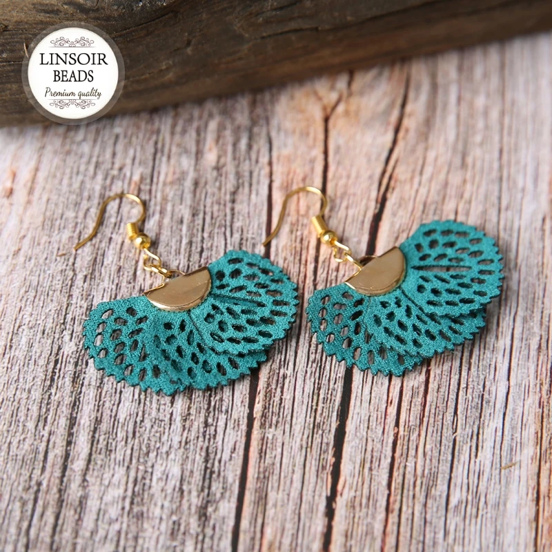 1 пара/лот хорошее качество полые серьги из искусственной кожи модные женские