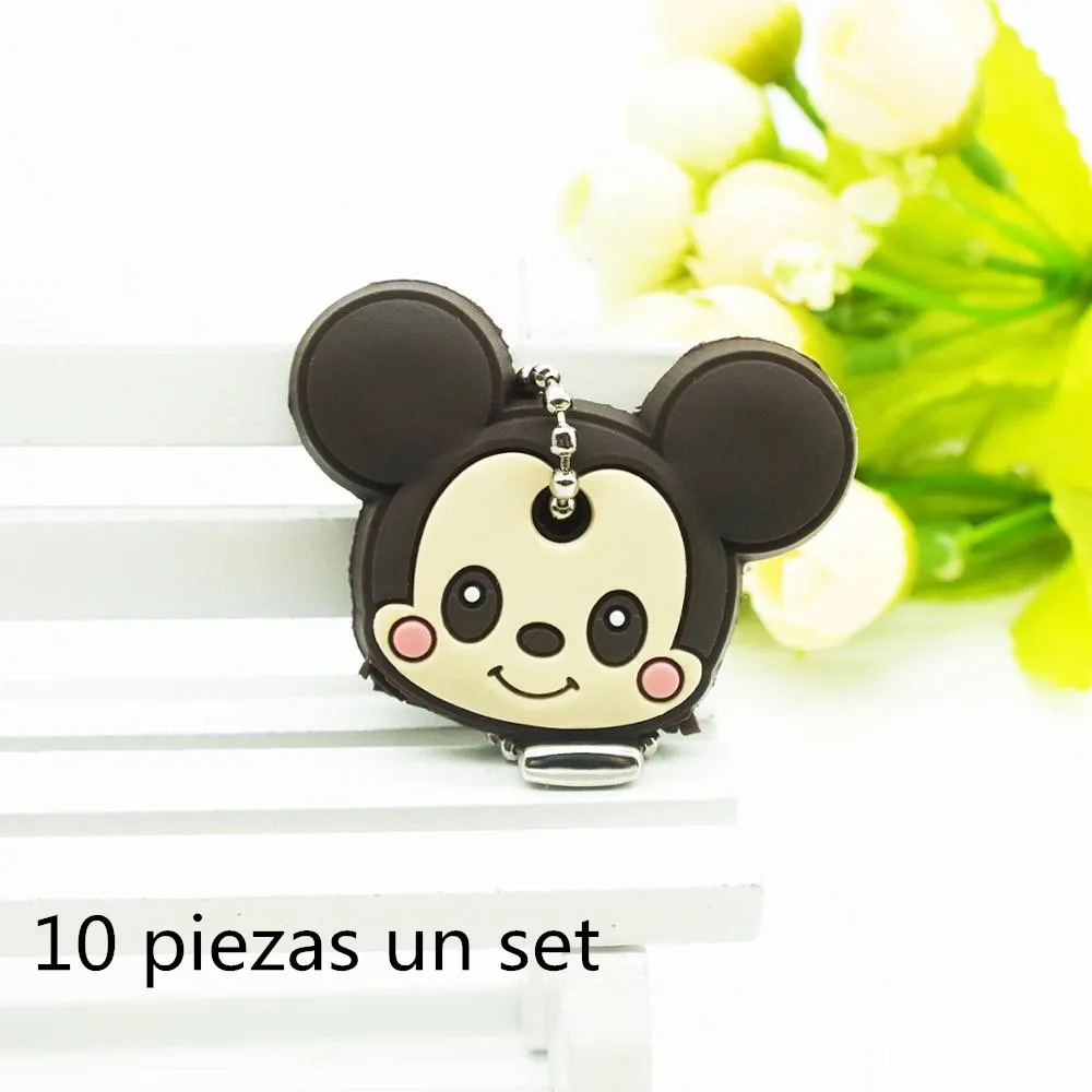 10 mickey 10 шт. в наборе, брелок для ключей с животными, мультяшный брелок, аниме, Марио, Гарфилд, брелок для ключей, супер ее брелок для ключей, детский брелок для ключей с автомобилем - Цвет: 10 mickey