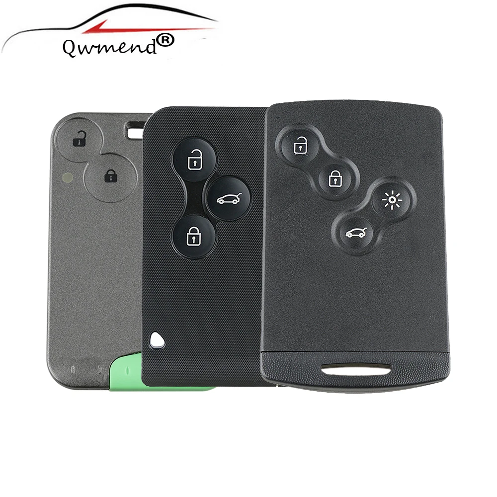 Дистанционный чехол для ключей SmartCard RENAULT Laguna Koleos смарт-кард 4 Корпус на кнопке со