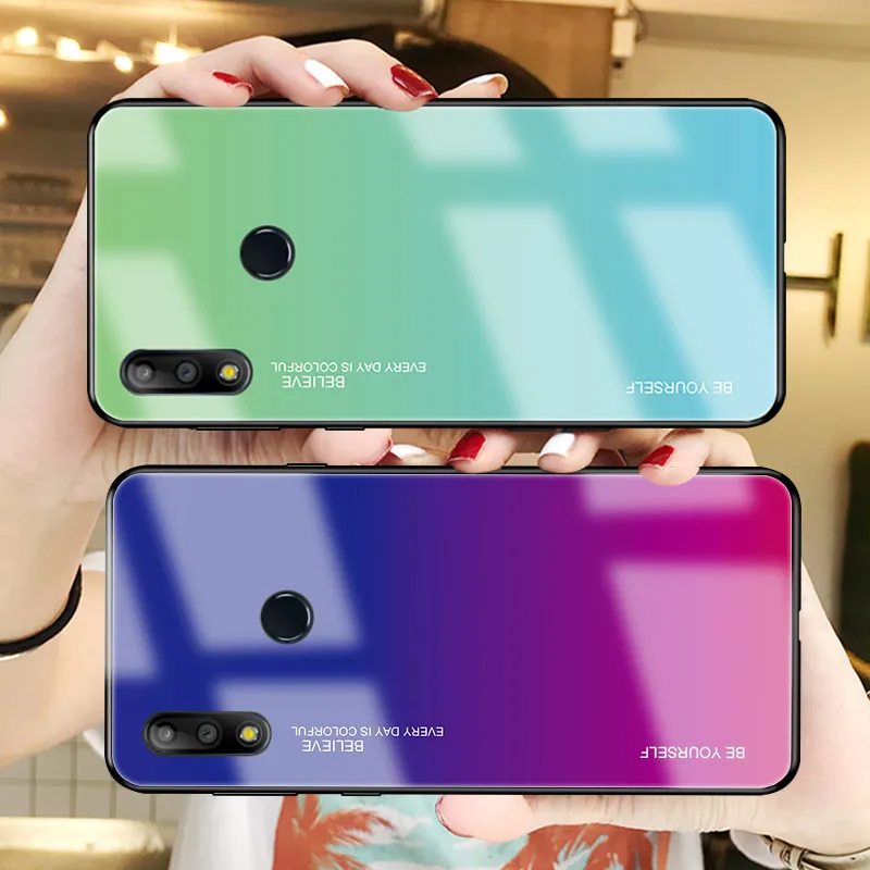 Классный цветной чехол из закаленного стекла для телефона Asus Zenfone Max M2 Pro ZB631KL ZB633KL
