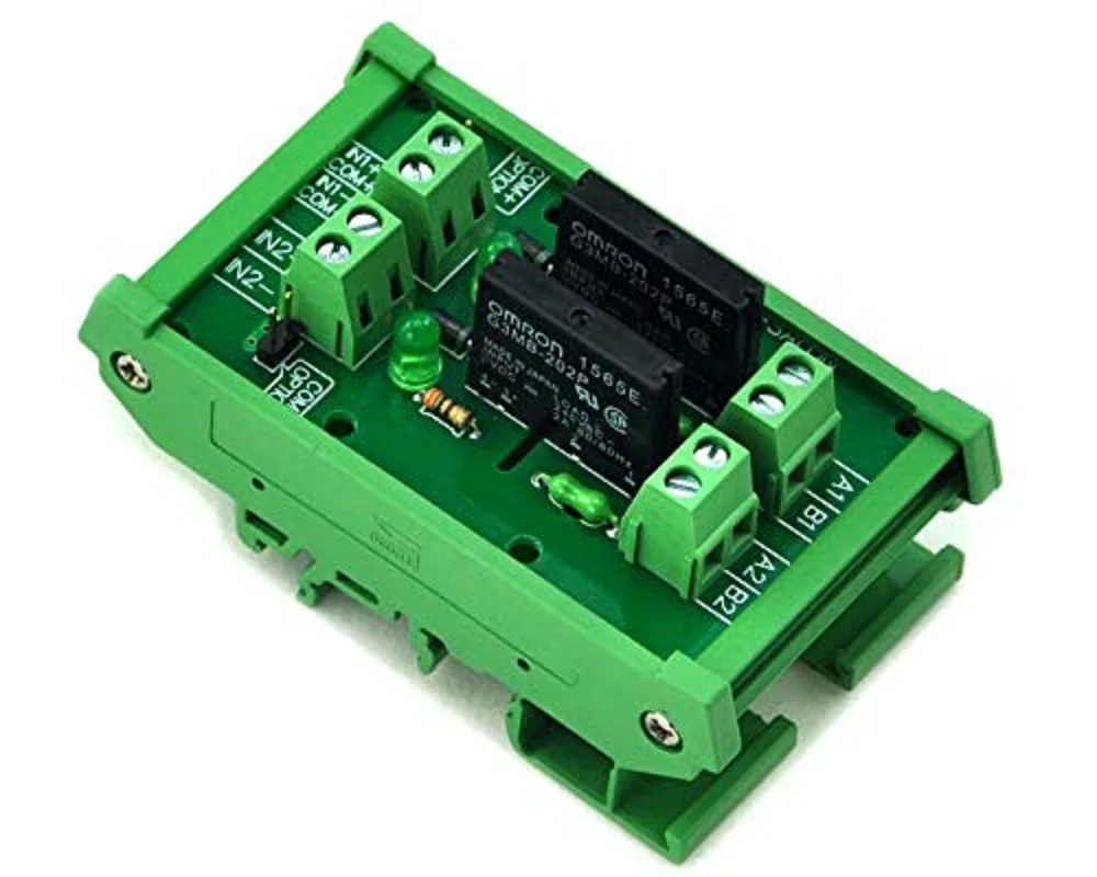 Электроника салон DIN рейка крепление DC24V 2 Каналы DC AC 2Amp G3MB 202P твердотельные реле SSR