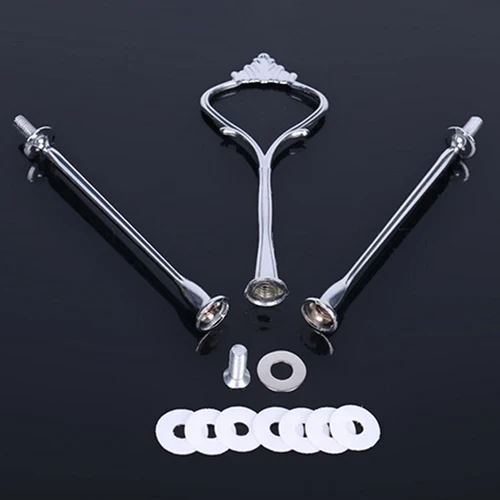 Hot 3 Tier Hardware Crown Cake Plate Stand Handle Fitting Wedding Party Table Decor | Дом и сад
