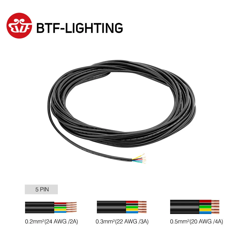2pin/3pin/4pin/5 Открытый водонепроницаемый электрический кабель для передачи данных