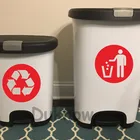 Виниловая наклейка для мусорного ведра, с логотипом