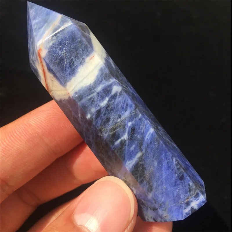 Натуральный прозрачный кварцевый кристалл Larimar колонна палочка с одной точкой