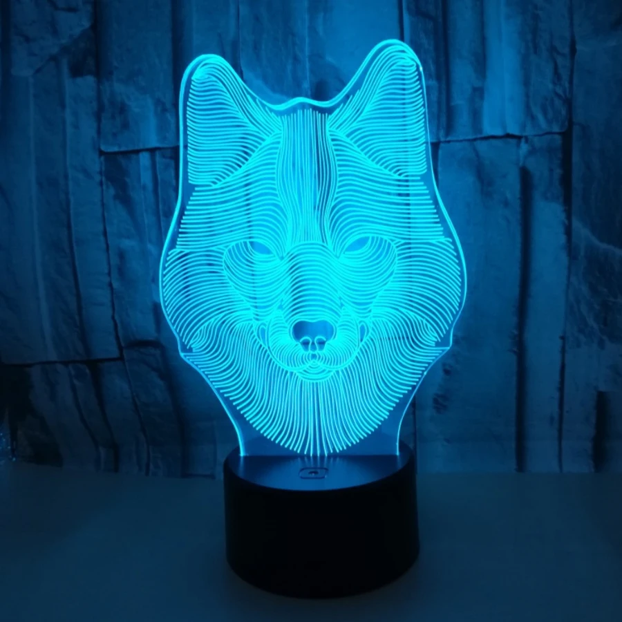 Цветная визуальная 3 d стерео Сенсорная лампа светодиодная цветная Маленькая