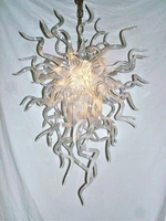 free shipping 100 led bulbs fancy clear hand blown glass chandelier light on hot sale