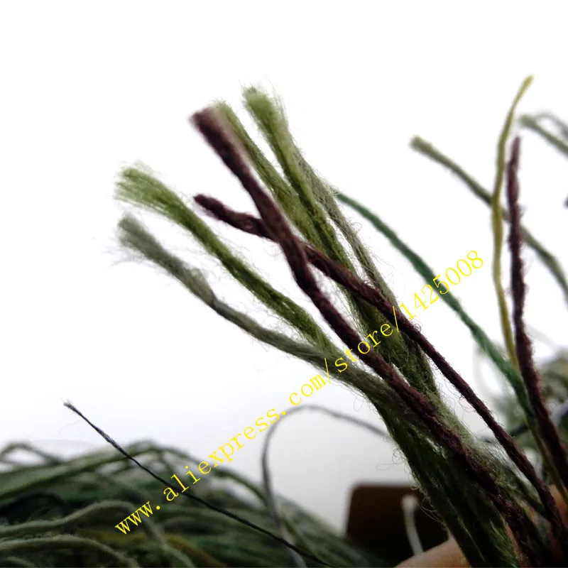 Вес 2 фунта трава стиль Ghillie костюм нитки, синтетические мешковины пряжи DIY Мшистая смесь Охота камуфляж Материал Тактический комплект