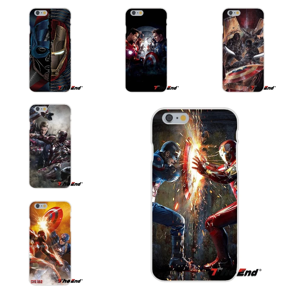 Marvel's Captain America Civil War Silicone Phone Case For iPhone X 4 4S 5 5S 5C SE 6 6S 7 8 Plus Galaxy Grand Core Prime Alpha |
