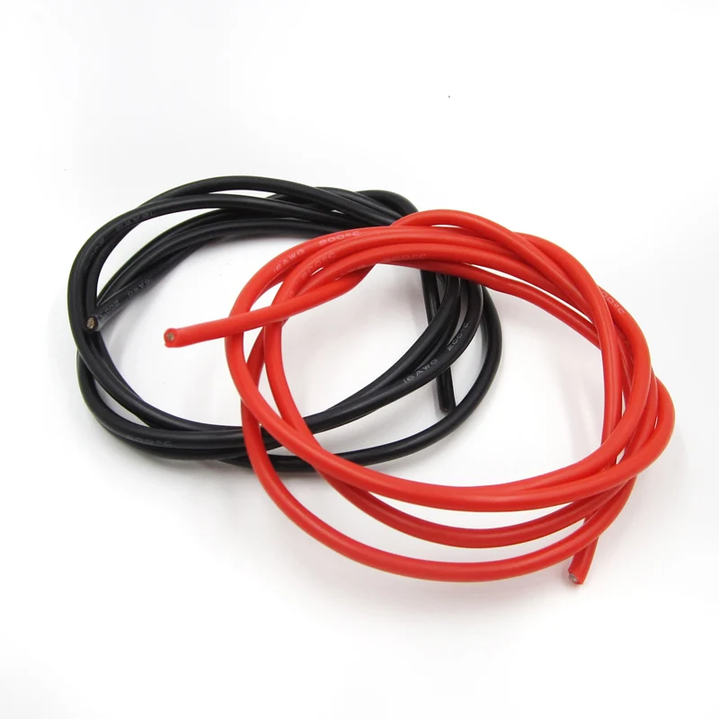 16 AWG (2 м) калибра силиконовый провод гибкий многожильный медный кабель для RC