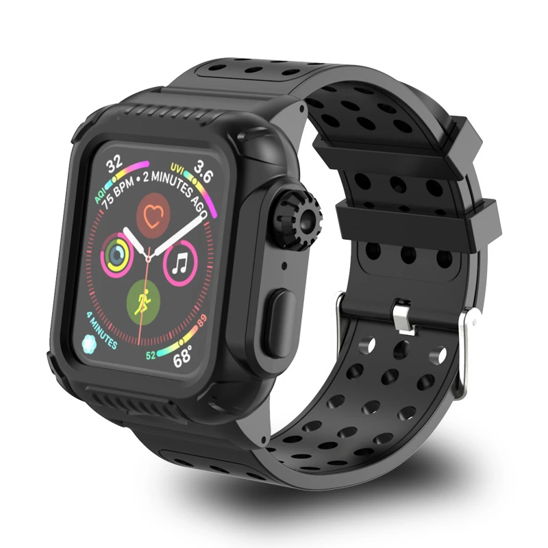 Спортивный Чехол ремешок для Apple Watch 44 мм 40 iwatch Series 4 correa прочный ТПУ защитный чехол