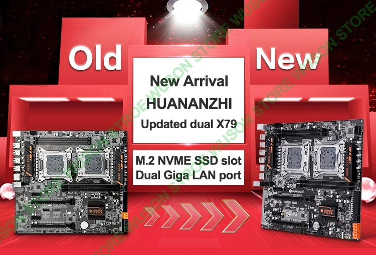 Скидка компьютерного оборудования HUANAN Чжи двойной X79 LGA2011 материнской платы с M.2 слот Процессор Intel Xeon E5 2697V2 2,7 ГГц Оперативная память 64G(4*16G